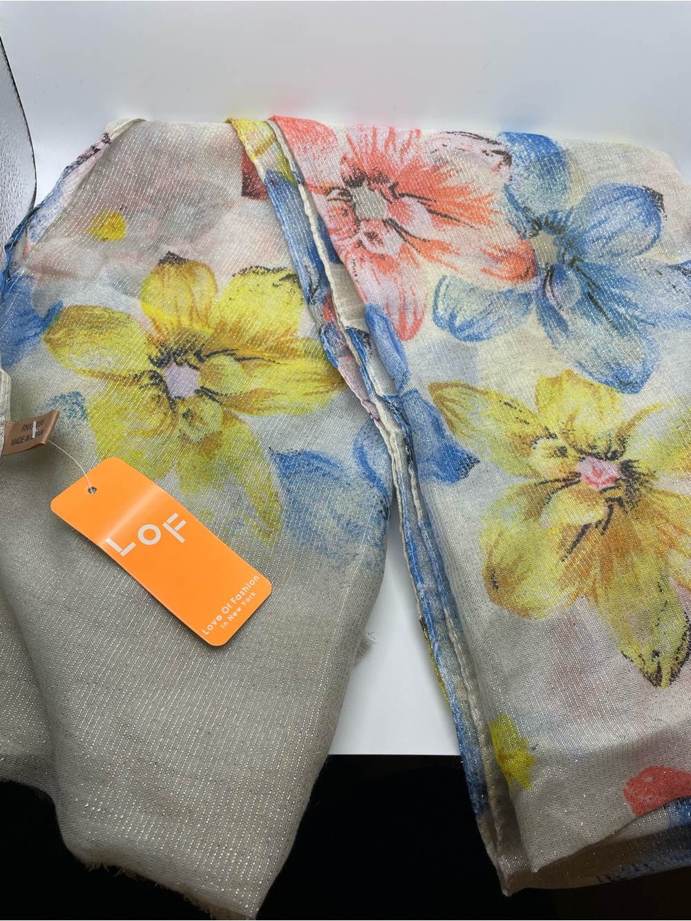 Floral shawl/scarf/wrap